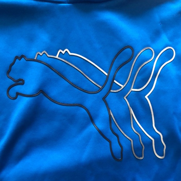 Puma Blue Kids Hoodie - Picture 3 of 7